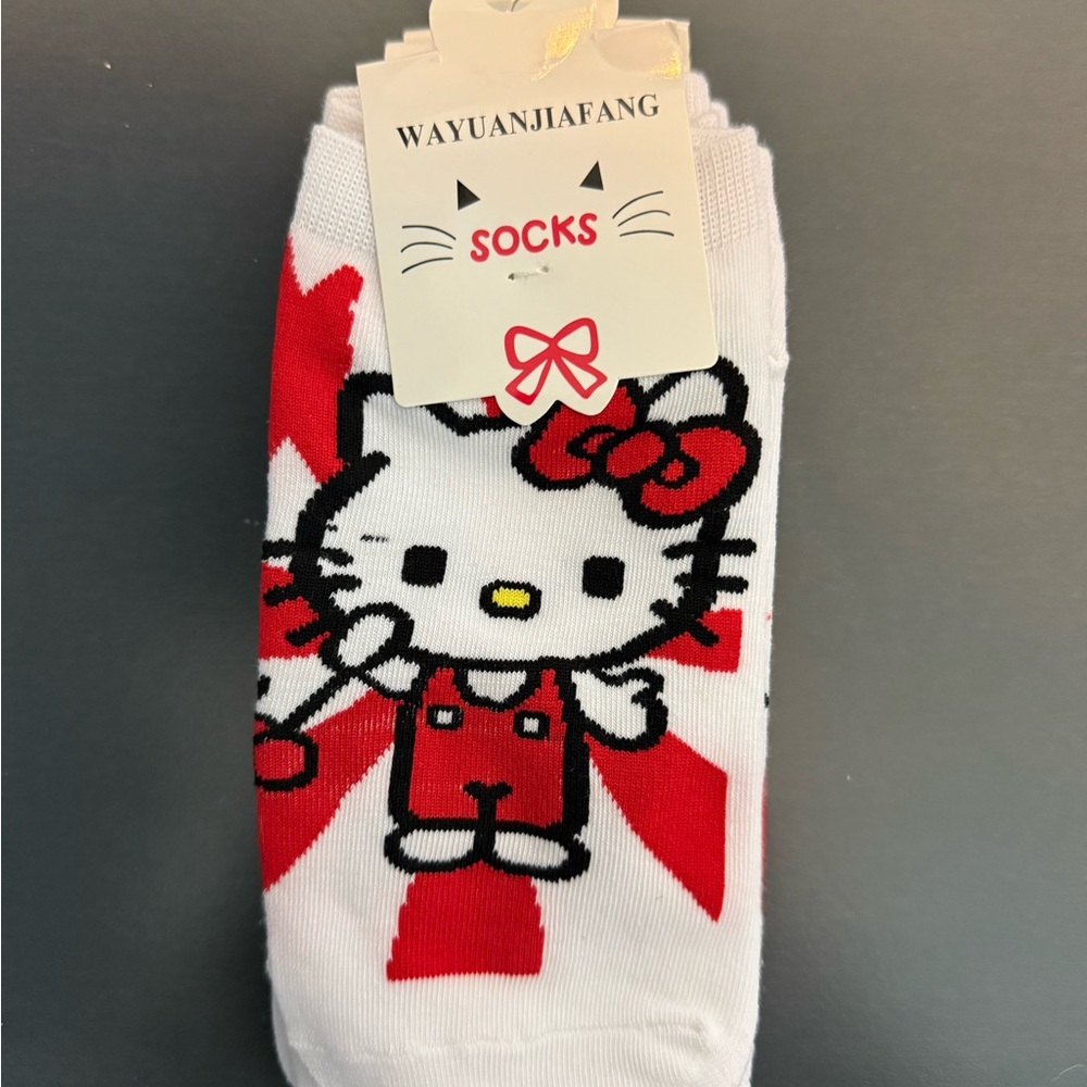 Hello Kitty Socks - Pink, Purple, White - Picture 4 of 5